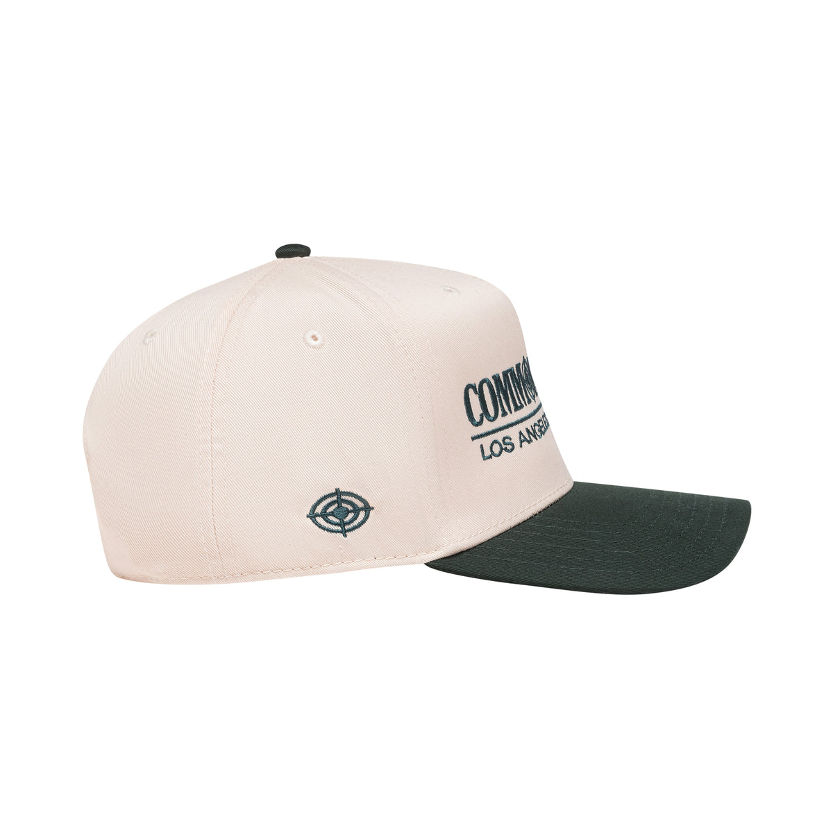 Classic Target Hat in natural and black, side view