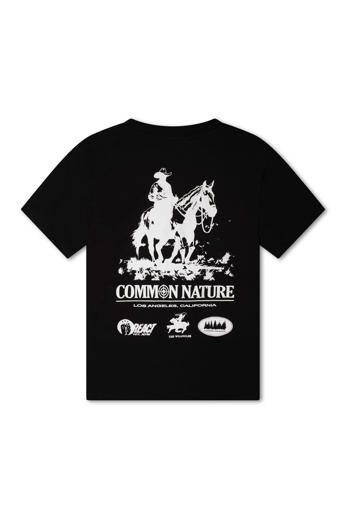 Western Frontier Tee in black, back view showing the Western Frontier graphic
