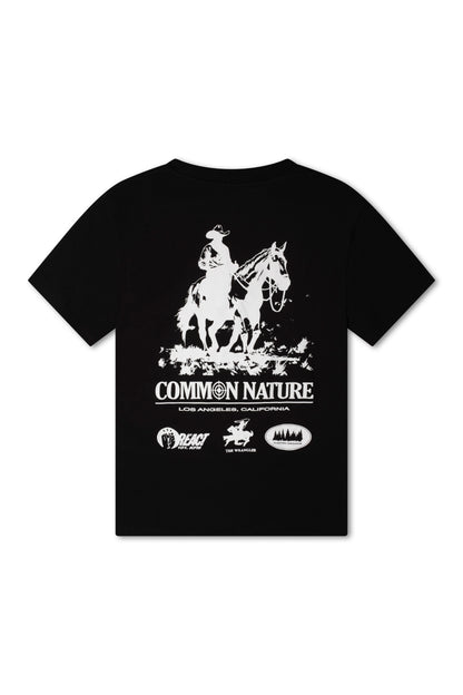 Western Frontier Tee in black, back view showing the Western Frontier graphic