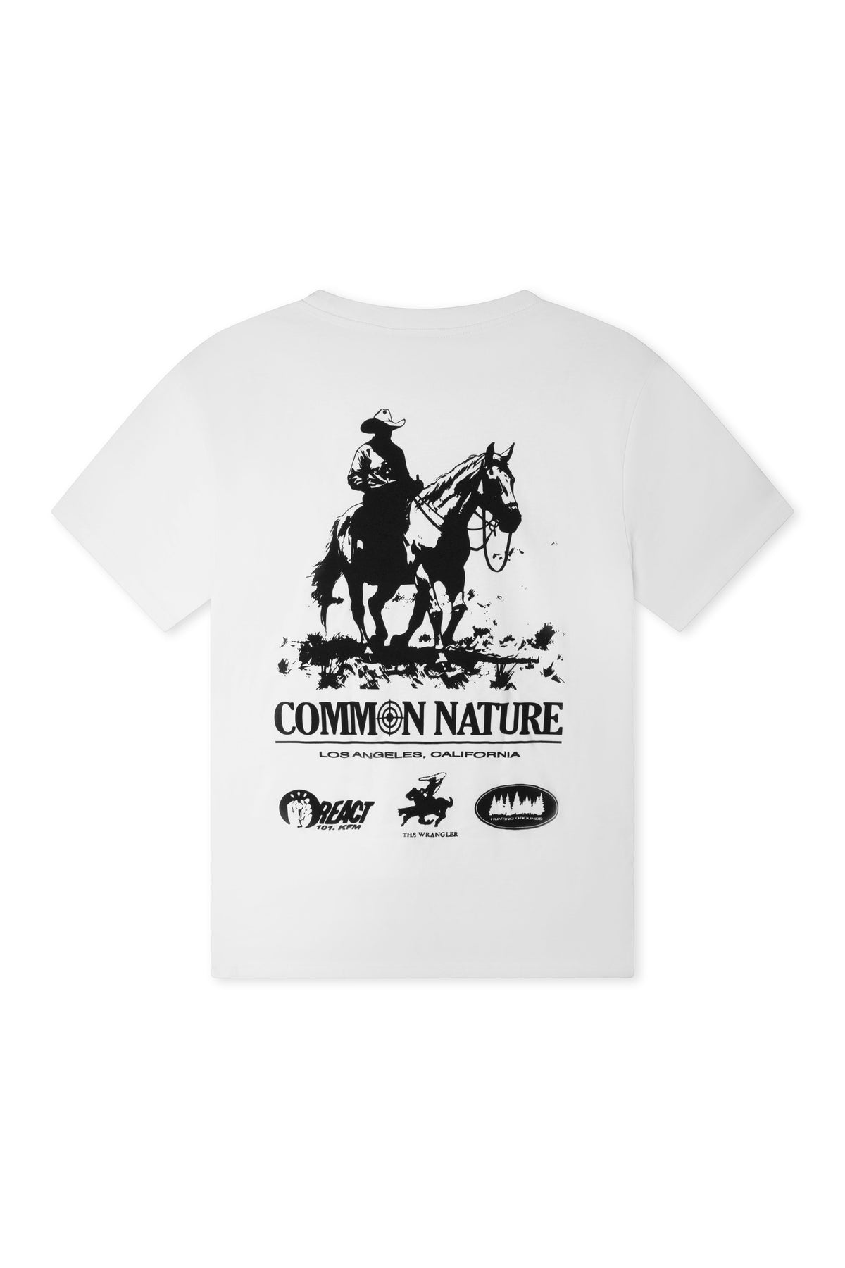 Western Frontier Tee in white, back view showing the Western Frontier graphic