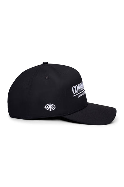 Classic Target Hat in black, side view